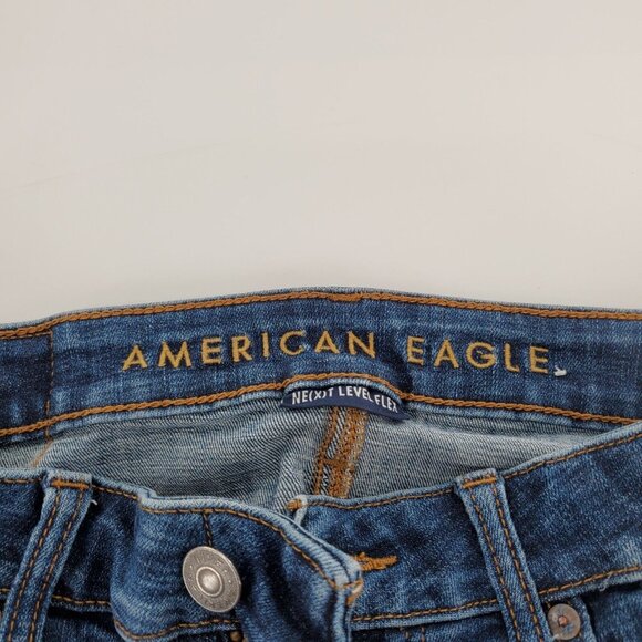 American Eagle NE(X)T Level Flex Blue Mens Jeans US 30X36 85% Cotton - Picture 2 of 5